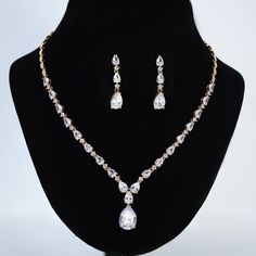 New to our Millennium collection, These beautiful romantic bridal earrings and necklace set are made of very fine quality of Swarovski Crystals and plated with platinum for your special day! Even we have hard time taking pictures because of their shine 😄 so we want to shine our brides on their special days. Simulated diamonds are also known as diamond simulants and include things like cubic zirconia (CZ), moissanite, and YAG. They can also include some natural clear gemstones like white sapphir Clear Gemstones, Long Bridal Earrings, Earrings And Necklace, Cz Necklace, Necklace And Earrings Set, Diamond Simulant, Teardrop Necklace, Necklace Statement, Hard Time