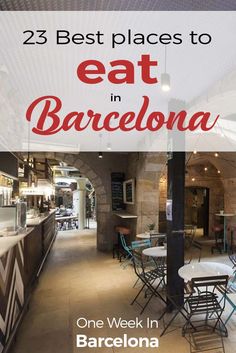 the cover of 25 best places to eat in barcelona