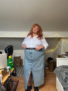 Androgynous Outfits, Plus Size Summer Outfit, Uni Outfits, Curvy Outfits, Fashion Fits, Denim Outfit, Everyday Outfits, Plus Size Fashion