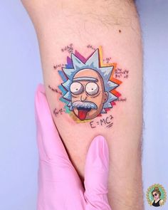 a person with a tattoo on their leg