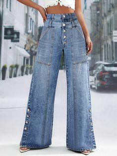 Season : All season Release Date : Winter 2023 Thickness : regular Age : MIDDLE AGE Place Of Origin : China (mainland) Model Number : P521962041977507840 Style : Casual Jeans Style : Wide leg pants Fit Type : regular Fabric Type : Thin denim Decoration : none Waist Type : MID Closure Type : zipper fly Length : Ankle-Length Pants Material : POLYESTER Gender : WOMEN Item Type : JEANS Brand Name : NoEnName_Null Elasticity : Slight Strech jeans : pantalones pants : pantalones de mujer womens jeans : women for pants jeans for women : women pants jeans mujer : pantalons High Waist Wide Leg Jeans Women Fashion High Waist Button Wide Leg Long Pants Loose Slimming Straight Trendy Long Pants 1. We accept payment from aliexpress including Paypal,Boleto, Visa, MasterCard, QIWI, Western Union, Maestro Look Boho Chic, High Waist Wide Leg Jeans, Criss Cross Dress, Denim Decor, Flared Sleeves Top, Pants Fit, Outfit Jeans, Off Shoulder Sweater, High Waisted Jeans