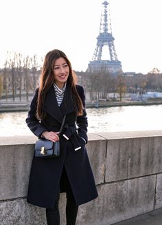 Black Wrap Coat Outfit Winter, Ted Baker Coat Outfit, Black Wrap Coat Outfit, Petite Wool Coat, Black Wool Coat Outfit Winter, Navy Coat Outfit Winter Wear, Navy Purse Outfit, Celine Box Bag Outfit, Ted Baker Outfits