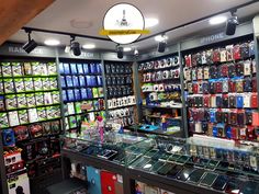 a store filled with lots of different types of electronic gadgets and electronics on display