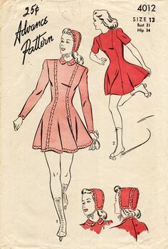 ahhh twirling Ice Skating Outfits, Advance Patterns, Cap Patterns, Vintage Dress Patterns, Skating Dress