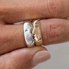 Fine Friends and Lovers Kiss Rings – OxbowDesigns Estilo Hippie, Rings Silver, Dope Jewelry, The Nose, Funky Jewelry, Jewelry Lookbook, Jewelry Inspo, Dream Jewelry, Pretty Jewellery