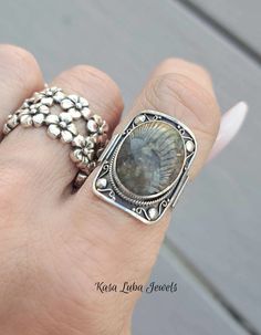 Silver Labradorite ring - Sterling silver - gemstone - bohemian - 925 solid silver - statement Face Height: 22 mm Finish: Oxidized Stone: Labradorite Metal Material: Sterling Silver Nothing but the best from my custom jewelry store. Email me if you have any questions. Bohemian Sterling Silver Cabochon Moonstone Ring, Bohemian Sterling Silver Cabochon Crystal Ring, Bohemian Nickel-free Labradorite Jewelry, Spiritual Silver Jewelry With Large Stone, Bohemian Large Stone Moonstone Ring, Oval Labradorite Jewelry Stamped 925, Silver Cabochon Moonstone Ring In Bohemian Style, Bohemian Sterling Silver Crystal Ring With Large Stone, Silver Bohemian Moonstone Cabochon Ring