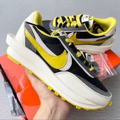 Nike Ld Waffle X Sacai Undercover Limited Edition Shoes Sneakers Unique & Rare Find Women’s 8 (Last Pair) 100%Authentic Brand New In Original Box Ship Same Or Next Day All Sales Are Final #Nike #Sacai#Waffle#Sneaker Yellow Low-top Running Shoes With Contrast Sole, Sporty Yellow Running Shoes With Contrast Sole, Yellow Running Shoes With Contrast Sole For Sports, Yellow Retro Sneakers With Boost Midsole, Yellow Running Shoes With Contrast Sole And Round Toe, Yellow Running Shoes With Contrast Sole, Yellow Running Shoes With Rubber Waffle Outsoles, Yellow Running Shoes With Rubber Waffle Outsoles For Streetwear, Yellow Nike Running Shoes With Laces