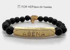 ABENA Identity Beads | For (HER) Born on Tuesday - SHOP | Orijin Culture African Names, Bracelets For Ladies, African Name, Self Gift, African Bracelets, Name Bracelets, Lava Beads, Days Of The Week, How To Be Likeable