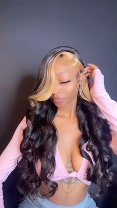 Lace Hairstyles Hair Ideas, Baddie Bday Hairstyles, Lace Front Wigs Color Highlights, Black And Blonde Lace Front Wig, 21 Birthday Hairstyles Hair Ideas, Birthday Hairstyles For Black Women Lace Front Wigs Color, Cute Hairstyles Baddie Lace Front Wigs, Prom Lace Front Wigs, Hairstyles On Lace Front Wigs