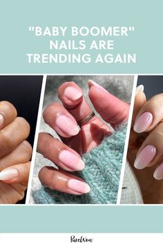 Baby Boomer nails are trending again. Here’s what the look entails, why they’re back in style now and who they’re best for (spoiler: pretty much anyone with fingernails). Glaze Nails, Strawberry Scones, Nails Trends, Olive And June, Manicure Nails