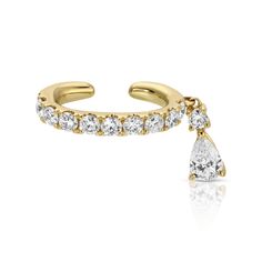 Anita Ko Jewelry, Anita Ko, Pear Diamond, Diamond Drops, Jewelry Companies, Yellow Color, Round Diamonds, Ear Cuff, Pear