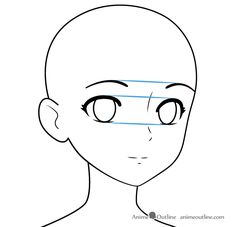 how to draw an anime character's head with the eyes closed and eyebrows drawn