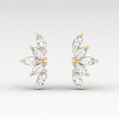 Marquise Diamond Cartilage Earring, Diamond Helix Piercing, Conch Earring For Women, Marquise Diamond Earrings, Ear Crawler, Ear ClimberDiri Jewels1. Material Details✧ Made to Order✧ Gold Kt: 10K, 14K, or 18K✧ Gold Color Options: Rose Gold, Yellow Gold, White Gold✧ Post Length: 7.0MM✧ Post Gauge/Thickness: 16G / 1.2MM��✦ Can be worn on the following areas:• Helix - Upper/Forward• Side Helix (Auricle)• Lobe Area2. Stone Details for One Piece✧ Stone Type: Natural Diamond✧ Marquise 3.50x1.70 MM: 5 pc Marquise Diamond Earrings, Piercing Conch, Ear Crawler, Ear Crawlers, Conch Earring, Ear Climber, Cartilage Earring, Silver Ear Cuff, Ear Climbers