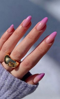 Ombre Pink Nails, Unghie Sfumate, Summer Nail Designs, Ombre Pink, Minimalist Nails, Funky Nails, Chic Nails, Summer Nail