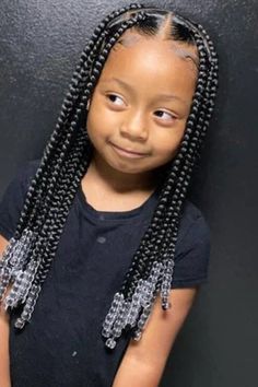 Kids Box Braids Big Braids Hairstyles, Box Braids For Kids, Kids Box Braids, Toddler Haircuts, Quick Braids, Short Box Braids Hairstyles, Hair Protection, Big Braids, Braided Hairstyles For Teens