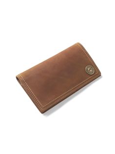 Look sharp and stay organized with our Leather Checkbook Wallet for men. This wallet is exceptional, with its long and slender design providing a perfect fit in your back pocket. Expertly-crafted from leather for durability and beauty, it boasts several card slots, a slot for cash and checkbooks, and even a spot for your ID. With an added touch of masculinity on the front, this wallet is embellished with a shotgun shell - giving you the stylish edge you want without compromising quality or pract Fossil Wallets For Men, Keeping Up Appearances, Shotgun Shell, Checkbook Wallet, Wallet For Men, Stay Organized, Classic Leather, Staying Organized, Your Back