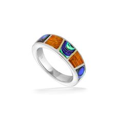 18K Yellow Gold and Sterling Silver Ring with Koa Wood and Abalone Inlay.This ring is available in a Size 8 and cannot be sized. If you wish to Special Order this ring in a different size, please contact Na Hoku Customer Service. Inlay Jewelry, Engagement Ring Inspiration, Koa Wood, Fine Jewels, Sterling Silver Ring, Silver Ring, Sterling Silver Rings, Ring Size, Silver Rings