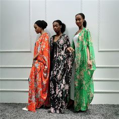 Floral Kaftan Abaya Kimono Cardigan Dress – FrenzyAfricanFashion.com Kimono Hijab, Cardigan Hijab, Abaya Mode, African Kimono, Abaya Kimono, Dubai Abaya, Kaftan Abaya, Dress African, Muslim Dress