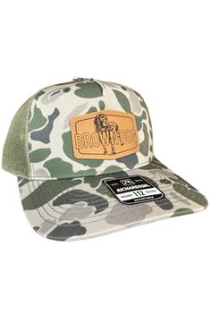 RICHARDSON 112 Trucker Hats in DUCK CAMO! Classic trucker cap style built with the Richardson quality and fit you’ve come to expect with a traditional Brown Dog leather patch. ​​​SHAPE: MidProFABRIC: Cotton-Poly/Nylon MeshVISOR: PrecurvedSWEATBAND: CottonFIT & SIZE: Adjustable Snapback, One Size Fits Most Brown Trucker Snapback Hat, Trucker Baseball Cap With Leather Patch, Trucker Style 5-panel Hat With Leather Patch, Trucker Style Fitted Hat With Logo Patch, Leather Patch Trucker Hat 5-panel, Camouflage Trucker Baseball Cap, Brown Trucker Snapback Hat With Logo Patch, Trucker Style Snapback Hat With Logo Patch, Trucker Snapback Hat With Logo Patch