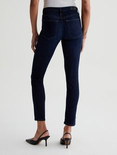 The Prima Ankle is a mid-rise cigarette jean for women, done here in a gently faded dark wash and featuring little slits at the sides. It's fitted through the hips and slightly tapered at the legs, finishing with hems that land at the ankle. This women’s jean is designed in 9.5 oz. Premier Stretch Indigo Denim with added stretch for a luxurious feel and comfortable wear. SKU#: PSI1855CONR Premiere Stretch Indigo Denim, 9.5 Oz. 91% Cotton, 8% Polyester, 1% Spandex Indigo Denim, St Barth, Ankle Jeans, British Indian, Skirt Pants, Dress Skirt, Mid Rise, Straight Leg, Women Jeans