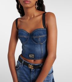 Denim Bustier, Latest Bra, Spring Knits, Spring Bags, Lace Bustier, Evening Jackets, Bustier Top, Bra Women, Shoulder Straps