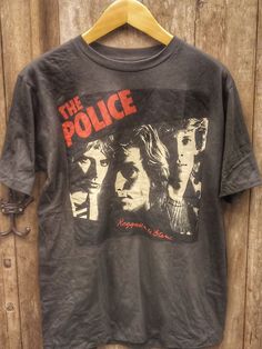 THE POLICE 100% Cotton New Vintage Band T-Shirt (Front View) - Vintage Band Shirts Vintage Band Shirts, Band Shirts, Style T Shirt, New Classic, Crew Neck Tee, New Vintage