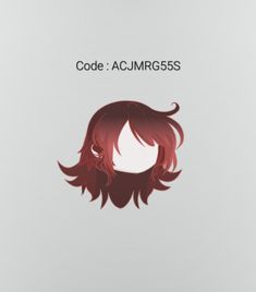 an anime character with red hair and long bangs on his head, text reads code acumfrss