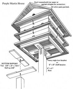 the diagram shows how to build a roof for a house that has been built on stilts