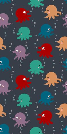 an octopus pattern with many different colors