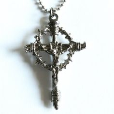 We thank you for looking at our store. We have many unique religious pendant necklaces, using chains, and High-quality Pendants. We are sure you will find the perfect one for you, and you'll love it. A pendant reminds us of the sacrifice and love of God for us, and it deserves to represent the beauty of this fact. Our pendant necklaces are unique and all handmade with love.- Beautiful and Unique design - Excellent reminder for daily prayer- Chain, stainless steel, 2.4mm ball, 20 inches with clas Symbolic Stainless Steel Cross Necklace, Spiritual Cross Necklace With Silver Chain For Gift, Symbolic Stainless Steel Cross Jewelry, Metal Crucifix Cross Necklace For Gift, Metal Crucifix Cross Necklace As Gift, Metal Crucifix Necklace As Gift, Metal Crucifix Cross Necklace Gift, Symbolic Stainless Steel Cross Pendant Necklace, Spiritual Stainless Steel Cross Pendant Necklaces