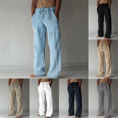 Our lightweight linen drawstring pants are designed with comfort in mind. Crafted from a lightweight linen blend fabric, these pants provide superior breathability and comfort for all-day wear. The adjustable drawstring waistband allows for easy sizing and freedom of movement, while the classic style works for a variety of occasions. Enjoy cool, relaxed style all year long with these comfortable and stylish pants. Cotton Button closure Hand Wash Size Chart (Inches)XS = Neck 13-13 1/2, Chest 33-3 Cotton Linen Trousers, Linen Drawstring Pants, Pants Male, Casual Pants Style, Cotton Linen Pants, Womens Prom Dresses, Men Pants, Stylish Pants, Mens Linen