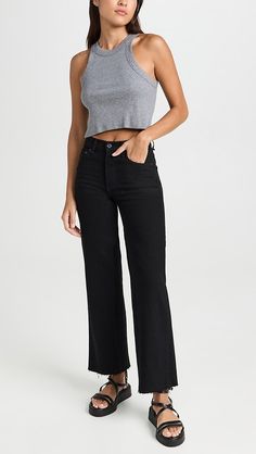 ASKK NY Slim Crop Jeans | Shopbop Fall Urban Flare Jeans, Fall Urban Style Full-length Flare Jeans, Fall Urban Full-length Flare Jeans, Fall Urban Full Length Flare Jeans, Urban High-rise Jeans For Fall, Fitted Washed Black Flare Jeans With Five Pockets, Fitted Flare Jeans With Five Pockets In Washed Black, Fitted Flare Jeans In Washed Black With Five Pockets, Fitted Flare Jeans In Washed Black