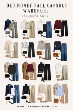 Essentials Outfits For Women, Old Money Basics Clothes Winter, Quiet Luxury Autumn Outfits, Between Summer And Fall Outfits, Elegant Autumn Outfit Aesthetic, Fall 2024 Outfit Aesthetic, Simple Elegance Style, Fall Fashion Essentials, Old Money Fall Outfits Women 2024