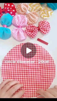 the video shows how to make fabric bows