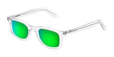 Unisex clear wide rectangle full-rim sunglasses frames with spring hinges are available in variety of colors to match any outfit. These affordable qualified classic flash mirrored sunglasses include free single-vision prescription green mirrored lenses with AR and 100% UV protection, a case and a cleaning cloth. Bifocal and progressive lenses are supported. Step up your eyewear game with these full-rimmed rectangle glasses. Made from high-quality acetate, they ensure durability while offering a Geek Chic Fashion, Progressive Lenses, Square Mirror, Rectangle Mirror, Minimal Chic, Geek Chic, Eyewear Design, Minimalist Aesthetic, Modern Aesthetics