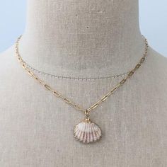 She Sells Seashells Necklace - IsabelleGraceJewelry Seashell Macrame Necklace, Seashell Necklace Aesthetic, Seashell Necklace Diy, Seashells Necklace, Seashell Necklaces, Mermaid Core, Pebble Necklace, Lighthouse Keeper, She Sells Seashells