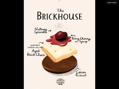 the brickhouse book cover with an illustration of a piece of cheese and other items