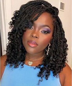 Crochet Bob Hairstyles, Braids For Older Black Women Over 50, Cute Crochet Hairstyles, Boho Crochet Braids, Braid Bob, Locks Styles, Crochet Braids For Kids, Dream Hairstyles, Boho Box Braids