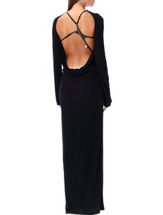 97% viscose, 3% elastane Stretch Elastane Dress With Back Opening, Fitted Viscose Maxi Dress For Night Out, Stretch Viscose Maxi Dress For Evening, Maxi Length Dress With Back Opening, Stretch Viscose Evening Dress, Celebrity Culture, Dress With Open Back, Zimmermann Dress, Valentino Bags