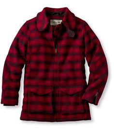 Women's Maine Guide Wool Parka, PrimaLoft Womens Jackets Casual, Perfect Coat, Hunting Clothes, Casual Jackets, Red And Black Plaid, Outerwear Coats, Black Plaid, L L Bean, Casual Jacket