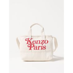 Kenzo Crossbody Bag, White Woman, Fabric Tote Bags, Black Wristlet, Hobo Purse, Fabric Tote, Leather Floral, Spring Summer 2024, Black Leather Bags