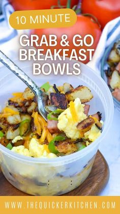 Make Ahead Breakfast Bowls, Healthy Breakfast Meal Prep, Breakfast Prep, Grab And Go Breakfast, Healthy Breakfast Recipes Easy, Easy Healthy Meal Prep, Hash Brown, Breakfast Meal Prep, Make Ahead Breakfast