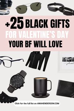 Black Gifts For Him Gift Ideas For My Boyfriend, Ideas For My Boyfriend, Black Gifts, Valentines Day Gifts For Him