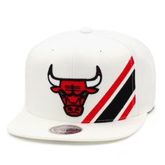 - We take Packaging seriously. Buy with Confidence. Mitchell & Ness Chicago Bulls Snapback - Brand New - 100% Authentic - Super Fast Shipping Features - Officially Licensed Product - White/Red/Black - Snap Closure - Wool Blend Notice - If you happen to be unsatisfied with your purchase for any reason, please contact us before leaving us a negative feedback, as we will try our best to resolve your issue and prevent further mistakes. Thank You For Your Time And Business Throwback White Hat For Streetwear, White Sporty Snapback Hat, Sporty White Snapback Hat With Flat Brim, White Sporty Flat Brim Hat, White Sporty Dad Hat With Flat Bill, White Sporty Fitted Hat With Flat Brim, Throwback White Snapback Hat, White Throwback Snapback Hat, White Retro Adjustable Fitted Hat