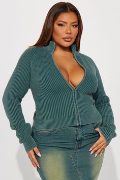 Available In Green. Zip Up Cardigan Sweater Long Sleeve Mock Neck Ribbed Washed Disclaimer: Due To The Specialized Wash Process, Each Garment Is Unique 100% Cotton Imported | Fashion Forward Sweater in Green size XS by Fashion Nova Zip Up Cardigan, Long Sweaters Cardigan, Green Sweater, Green Fashion, Long Sweaters, Cardigan Sweater, Long Sleeve Sweater, Mock Neck, Clothing Items