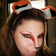 Fox Costume Makeup Simple, Cute Fox Makeup Halloween, Fox Face Makeup