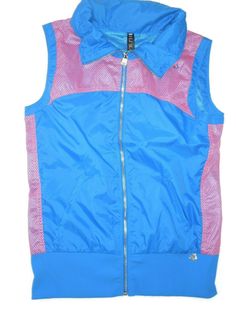 Lorna Jane Oasis Capri Blue running vest size Small   color:  Capri Blue , Pink lightweight polyester woven fabric contrast mesh panels for a pop of colour Full zip  high collar with draw cord and toggles to adjust fit Front pouch pocket to stash your cash or keys Excel Classic fabric rib hem band for increased comfort LJ metal badge retail $95.99 Underarm to underarm 19"   Collar to bottom 25"  R766 Colour Full, Running Vest, Outfit Design, Lorna Jane, Capri Blue, Active Wear Tops, High Collar, Pocket Pouch, Woven Fabric