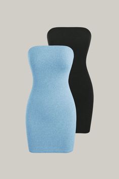 Indulge in the sophistication of our alluring Solid Color Bodycon Tube Dress. This dress boasts a tasteful and stylish design, featuring a sultry backless and rib-knit detailing. The bodycon fit and strapless neckline exude an upscale and exclusive aura. Crafted from a luxurious knitted fabric, this mini dress hugs your curves and flatters your natural waistline. With no sheer fabric and medium stretch, this dress truly embodies elegance and comfort. 95% Polyester, 5% Elastane Please allow 3-5 b Bandage Jumpsuits, Strapless Neckline, Plus Size Jumpsuit, Plus Size Shopping, Sheer Fabric, Tube Dress, Denim Jumpsuit, Jean Leggings, Shop Swimwear