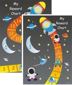 an image of a children's book cover with space and rockets on it, including the number ten