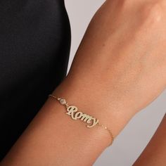 🎁This elegant personalized bracelet features a custom name and a sparkling birthstone, making it a meaningful and stylish piece. Available in gold, silver, and rose gold finishes, this bracelet is perfect for celebrating birthdays, anniversaries, or any special occasion. Whether you want to commemorate your own birthstone or that of a loved one, this bracelet is a thoughtful and unique gift. The adjustable chain ensures a comfortable fit for all wrist sizes. 🎀Features: *Customizable name and b Personalized Adjustable Diamond Bracelet For Anniversary, Gold Name Bracelet With Birthstone For Anniversary, Gold Cubic Zirconia Name Bracelet For Anniversary, Elegant Custom Name Bracelet For Birthday, Elegant Custom Name Bracelets For Birthday, Elegant Customized Name Bracelet For Birthday, Customized Elegant Name Bracelet For Birthday Gift, Elegant Customized Name Bracelet For Birthday Gift, Personalized Dainty Diamond Bracelet For Anniversary